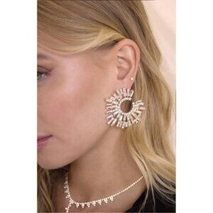 Ettika Crystal Fan Earring in Gold OS
